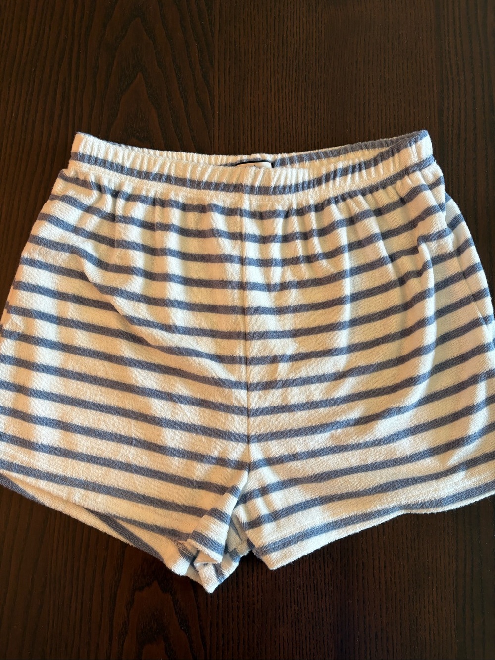 Tuckernuck Striped White and Blue Women's Lounge Shorts